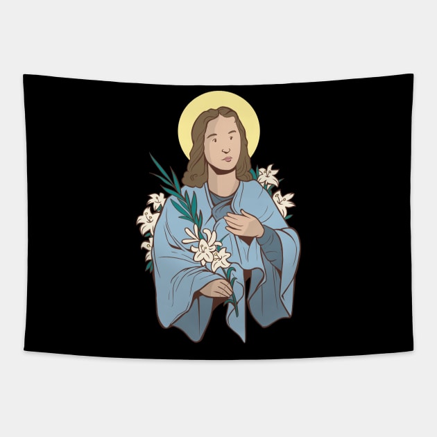 Saint Maria Goretti Tapestry by JFDesign123