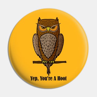 Unamused Owl Pin