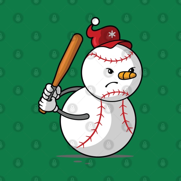 Baseball Snowman by zoljo