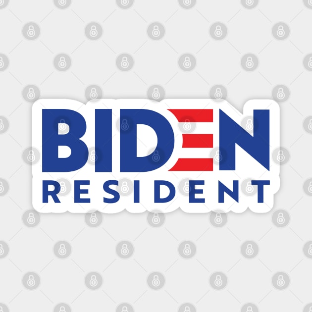 Resident Biden Donald Trump Magnet by GreenGuyTeesStore