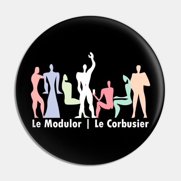 Le Corbusier Modulor Pastel Party Pin by SLGA Designs