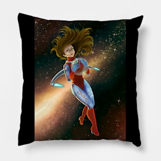 USA Space Girl..... in SPACE! Pillow