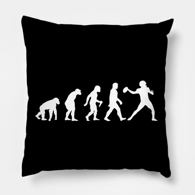 American Football Evolution Pillow by absolemstudio