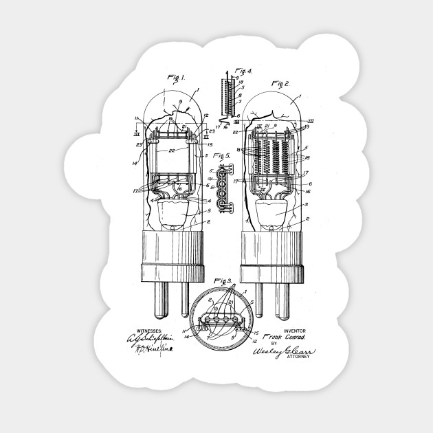 Multiple Ball Vacuum Tube Vintage Patent Hand Drawing Vacuum Tube Sticker Teepublic Uk,Reptile Drawing