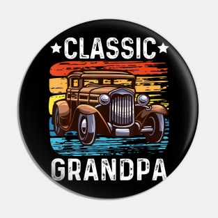 Grandpa Car Design Father'S Day Car Pin