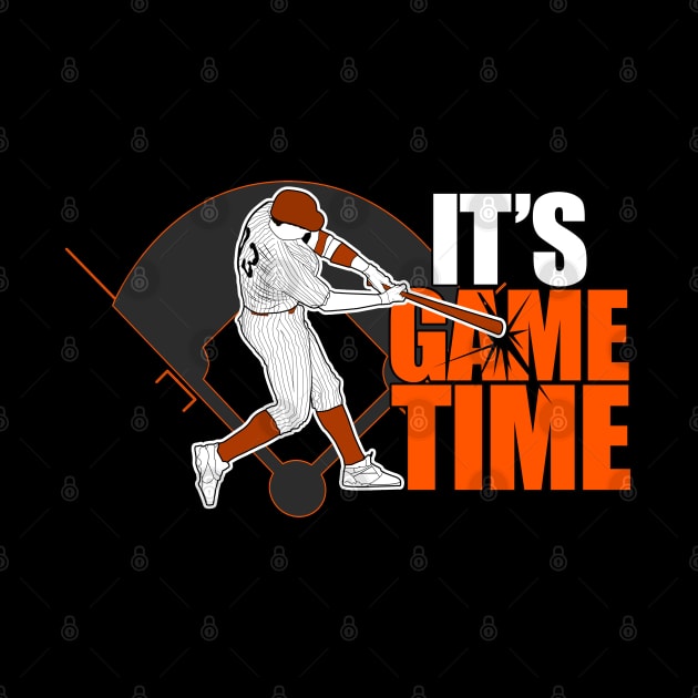 It's Game Time - Baseball (Orange) by adamzworld