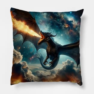 Celestial Blaze: Sovereign of the Starry Deep Pillow