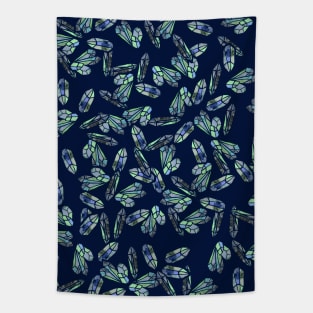 Blue Green Aqua Water Witch Crystals Tapestry