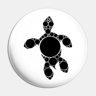 Aboriginal Art - Dots Turtle Black Pin