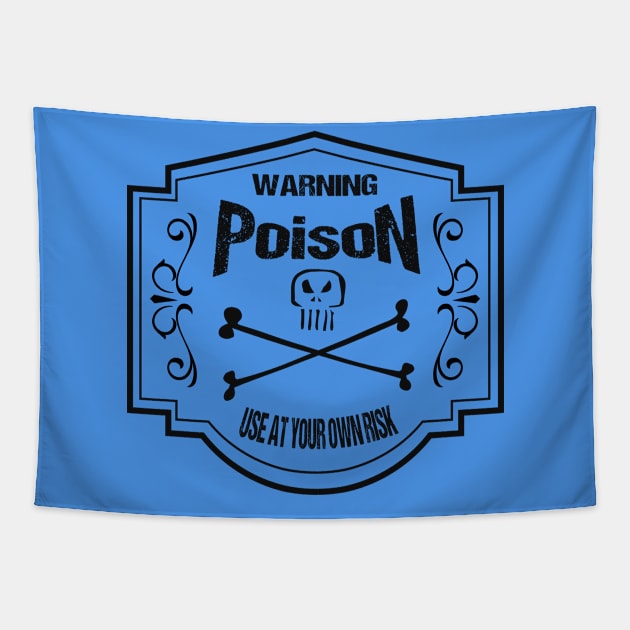 Vintage Poison Label Tapestry by SimonSay