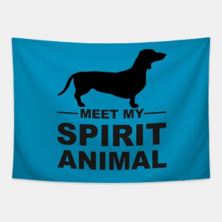 Meet my spirit animal - dachshund - black Tapestry