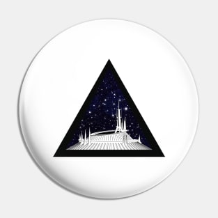 Space Mountain Geometric Border Pin