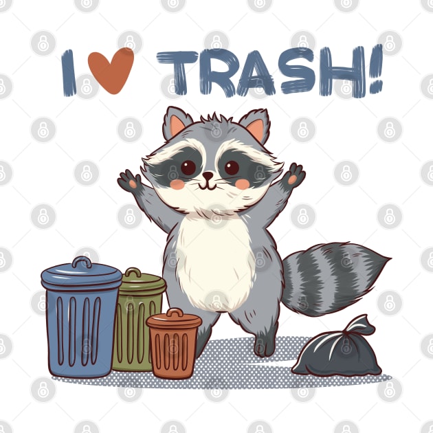 I’m a raccoon, I love trash by Verbinavision