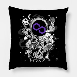 Astronaut Skate Polygon Matic Coin To The Moon Crypto Token Cryptocurrency Blockchain Wallet Birthday Gift For Men Women Kids Pillow