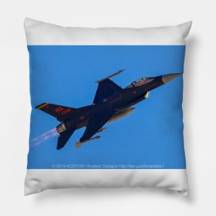 Black F-16 Viper Aggressor Squadron Pillow