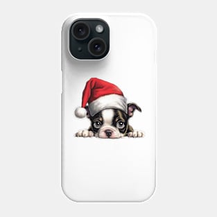 Christmas Peeking Puppy Phone Case