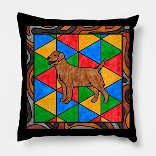 Colorful Dog Artwork Pillow