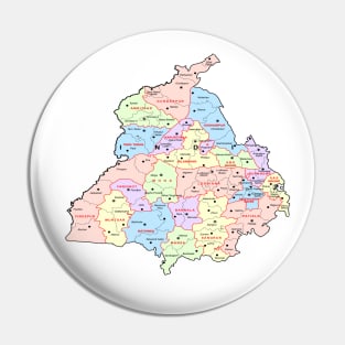 Punjab illustrated map Pin