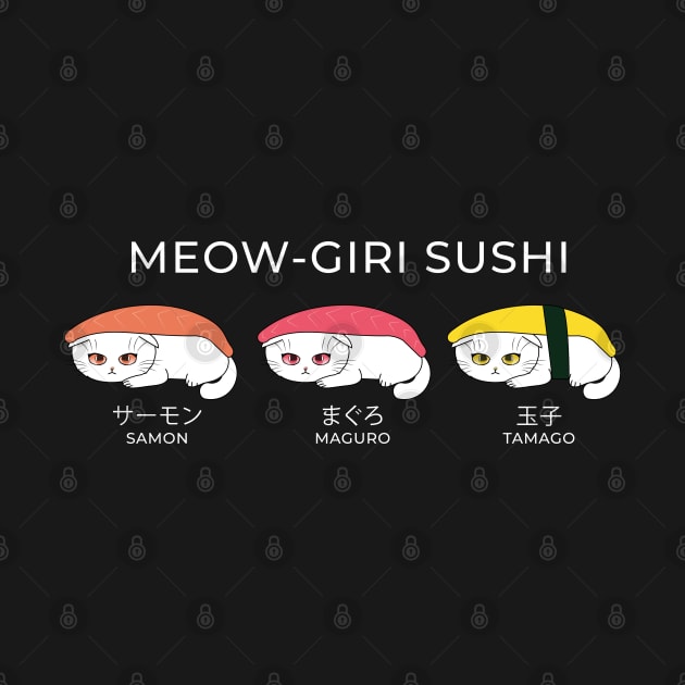 Meow-giri Nigiri Sushi Cats by akwl.design