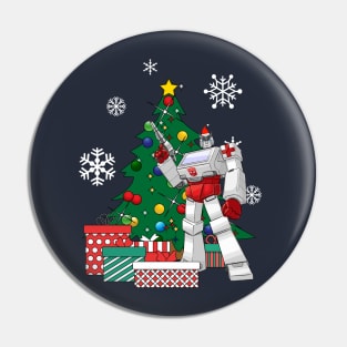 Ratchet Around The Christmas Tree Transformers Pin