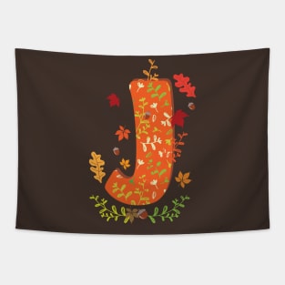 Letter J Monogram Tapestry