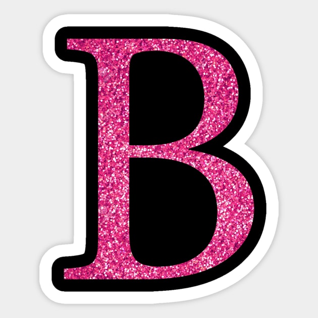 Pink B - Initial B - Sticker