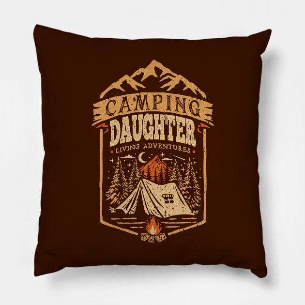 Camping Daughter Pillow by Olipop