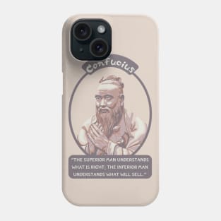 Confucius Portrait and Quote Phone Case