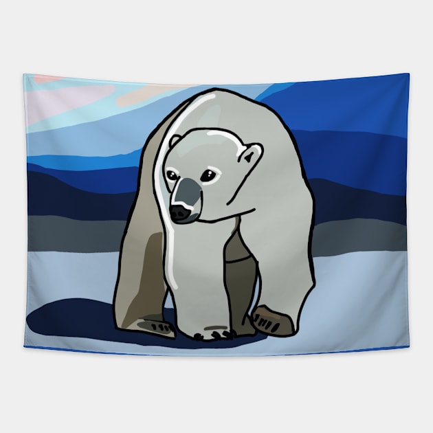 Polar Bear Tapestry by Artfully Imaginative Musings