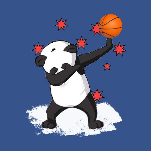 Basketball Kids Dabbing Panda by outrigger