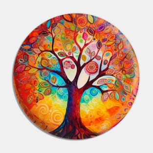 Celestial Canopy: Exploring the Tree of Life's Intricate Mandala Pin