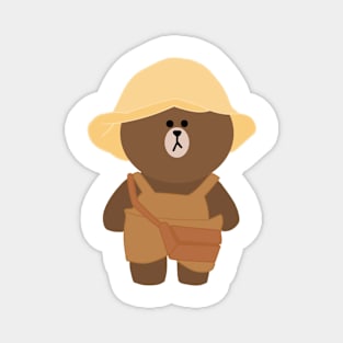 Line Bear Magnet