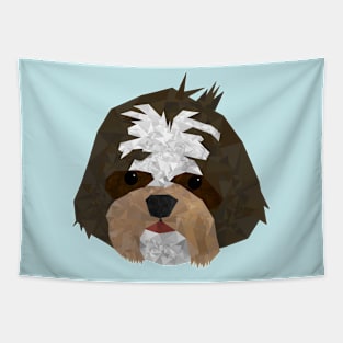 Geometric Shih Tzu Tapestry