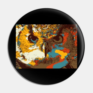 Cool Cute colorful Wise snowy Crazy Owl Design Gift Pin