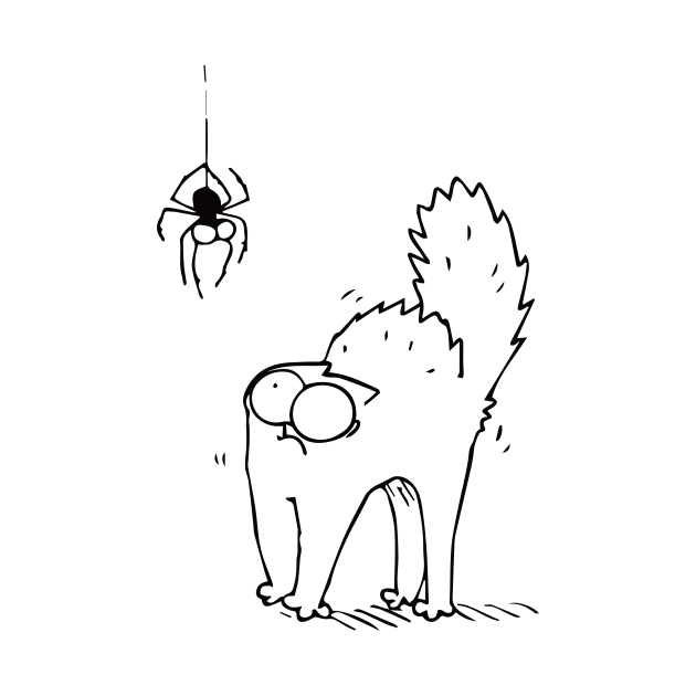 Simons Cat And Spider Cute by devanpm