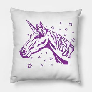 unicorn head Pillow