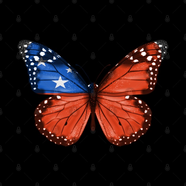 Samoan Flag  Butterfly - Gift for Samoan From Samoa by Country Flags