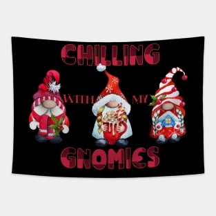 Chilling With My Gnomies Funny Ugly Christmas Tapestry