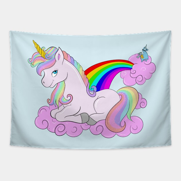 Unicorns and Rainbows Tapestry by ShutterStudios