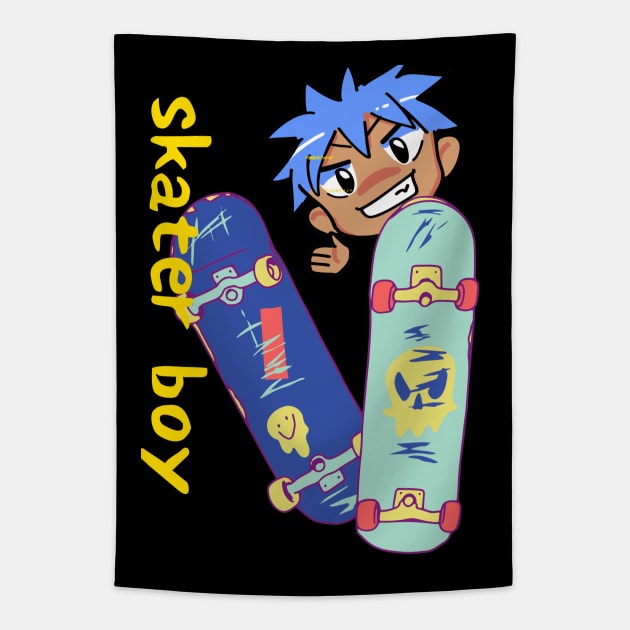 Skaterboy Tapestry by Rene Martin