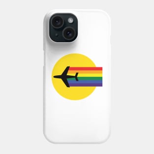 Airplane Rainbow Flight (RGB Color) Phone Case