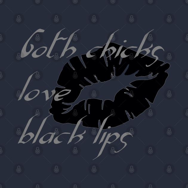 Goth Chicks Love Black Lips Halloween Humor by taiche