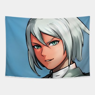 White Hair Anime Girl Tapestry