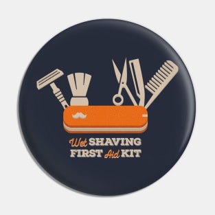 Wet Shaving First Aid Kid Pin