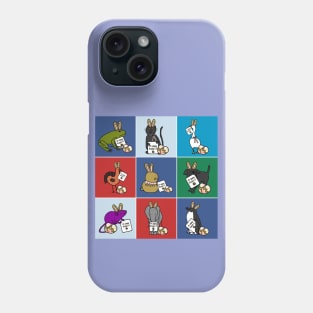 Cute Animals with Funny Easter Eggs say Happy Easter Phone Case
