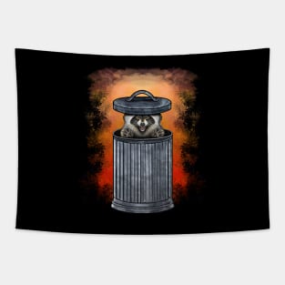 Trick or trash cote raccoon Tapestry