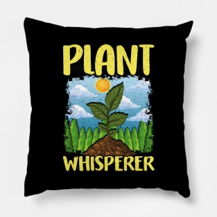 Cute & Funny Plant Whisperer Gardening Pun Pillow