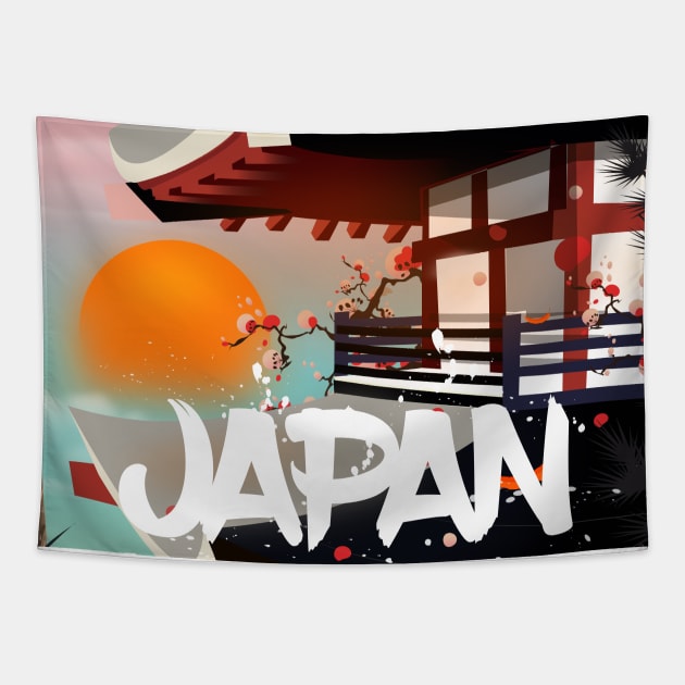 Japan Tapestry by nickemporium1