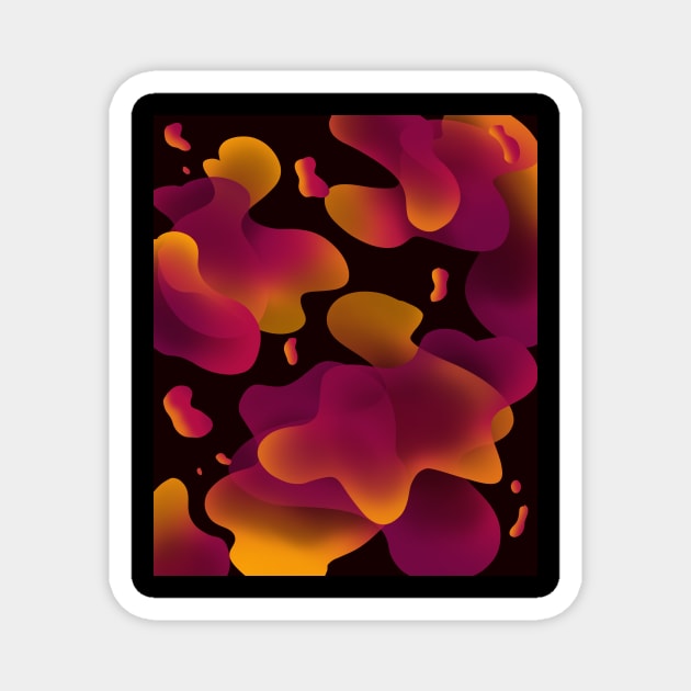 Liquid Magma Pattern Magnet by Emberpixie