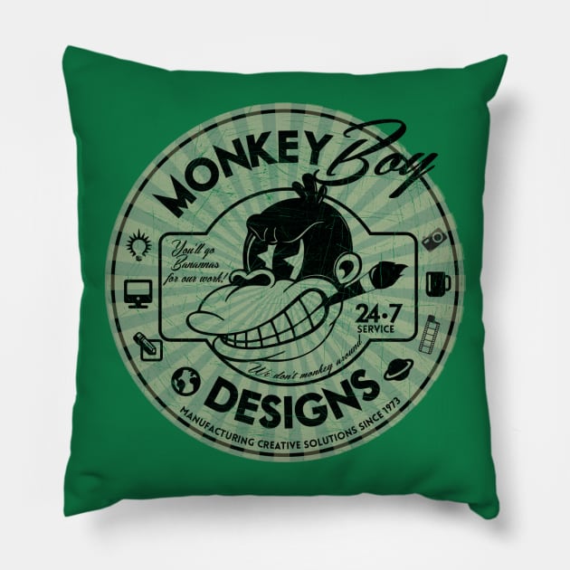 Monkey Boy Pillow by silvercloud